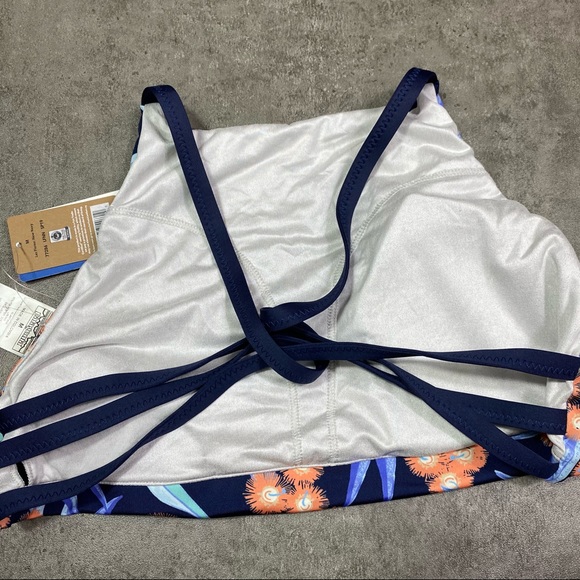 Patagonia Las Flores New Navy Bikini Top - Picture 6 of 7
